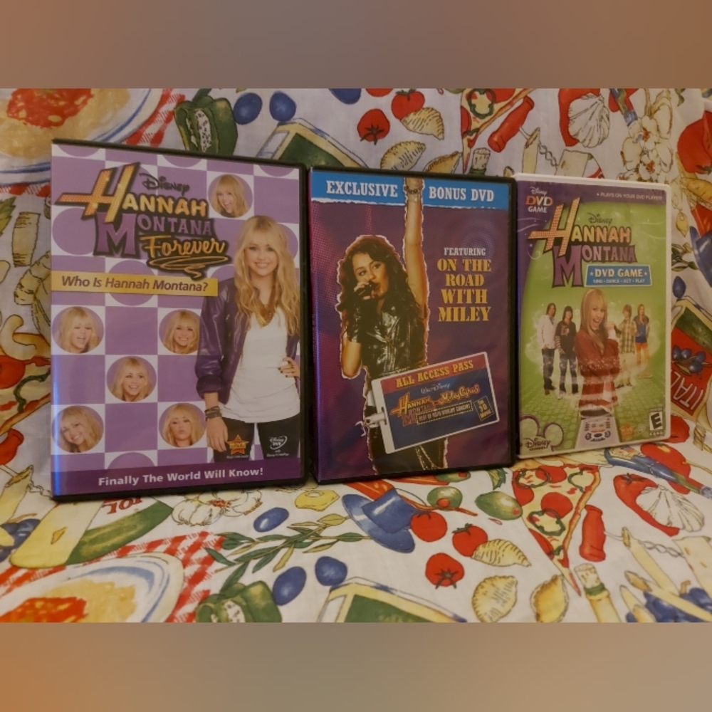 Hannah Montana Miley Cyrus Disney Channel DVD game concert pop tween bonus lot
